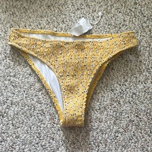 Yellow floral bikini bottom